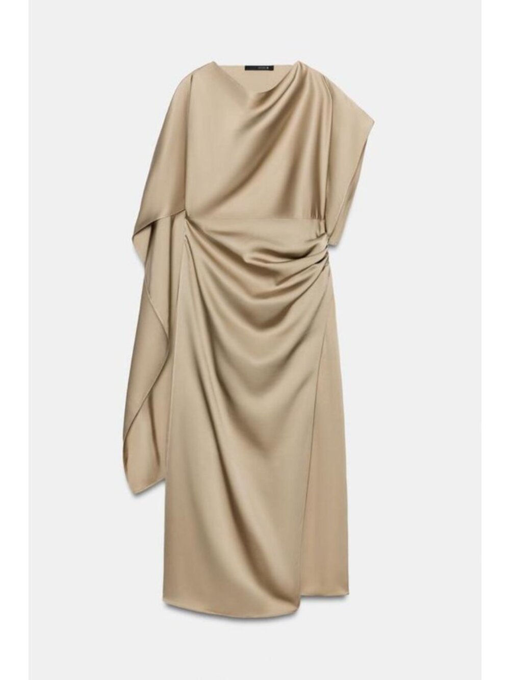 ZARA SATIN EFFECT CAPE MIDI DRESS 7001/625/979